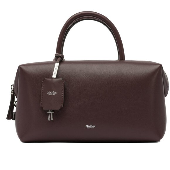 MaxMara Handbags - Max Mara Holdall Small Suede Bowler Bag in Bordeaux NWT w/ Dust Bag